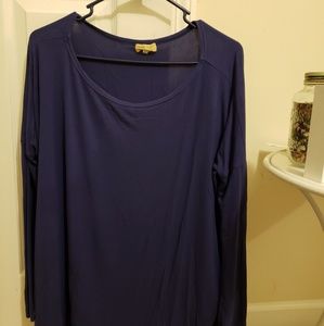 Navy long sleeve Piko shirt